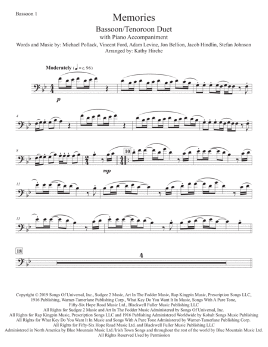 Memories Woodwind Ensemble scores gallery preview page 6
