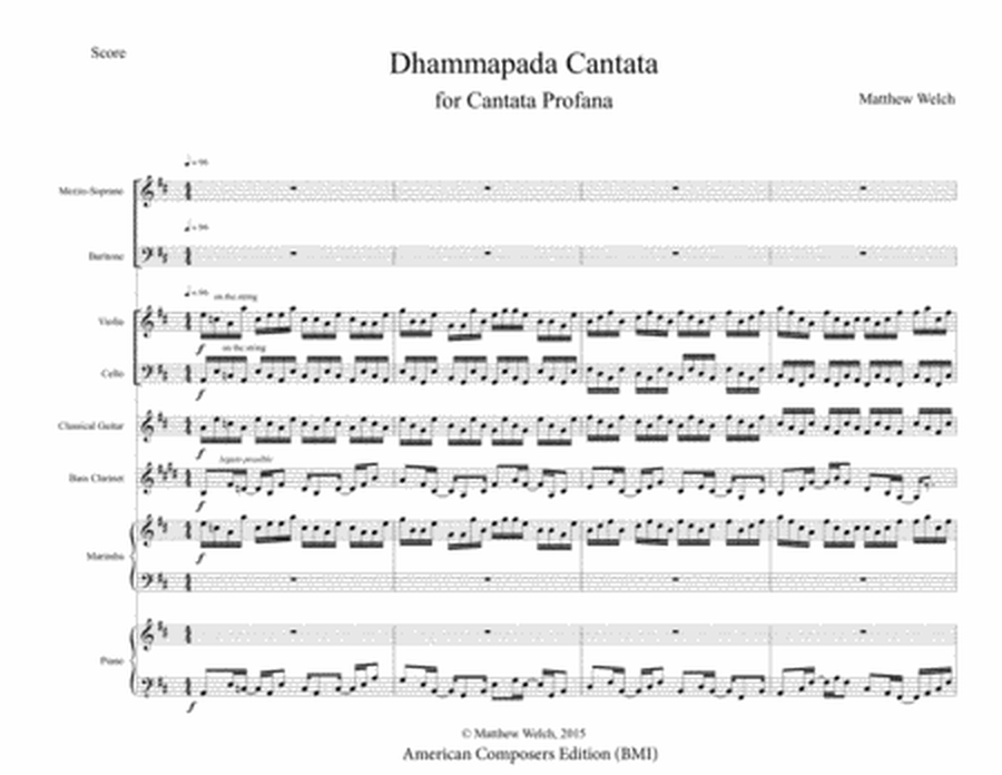 [Welch] Dhammapada Cantata