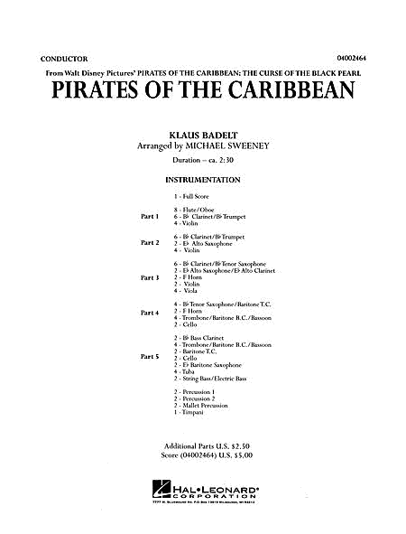 Pirates Of The Caribbean (flex-band) Full Score