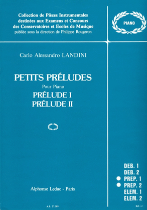 Book cover for Petits Preludes No.1 & No.2 (piano Solo)