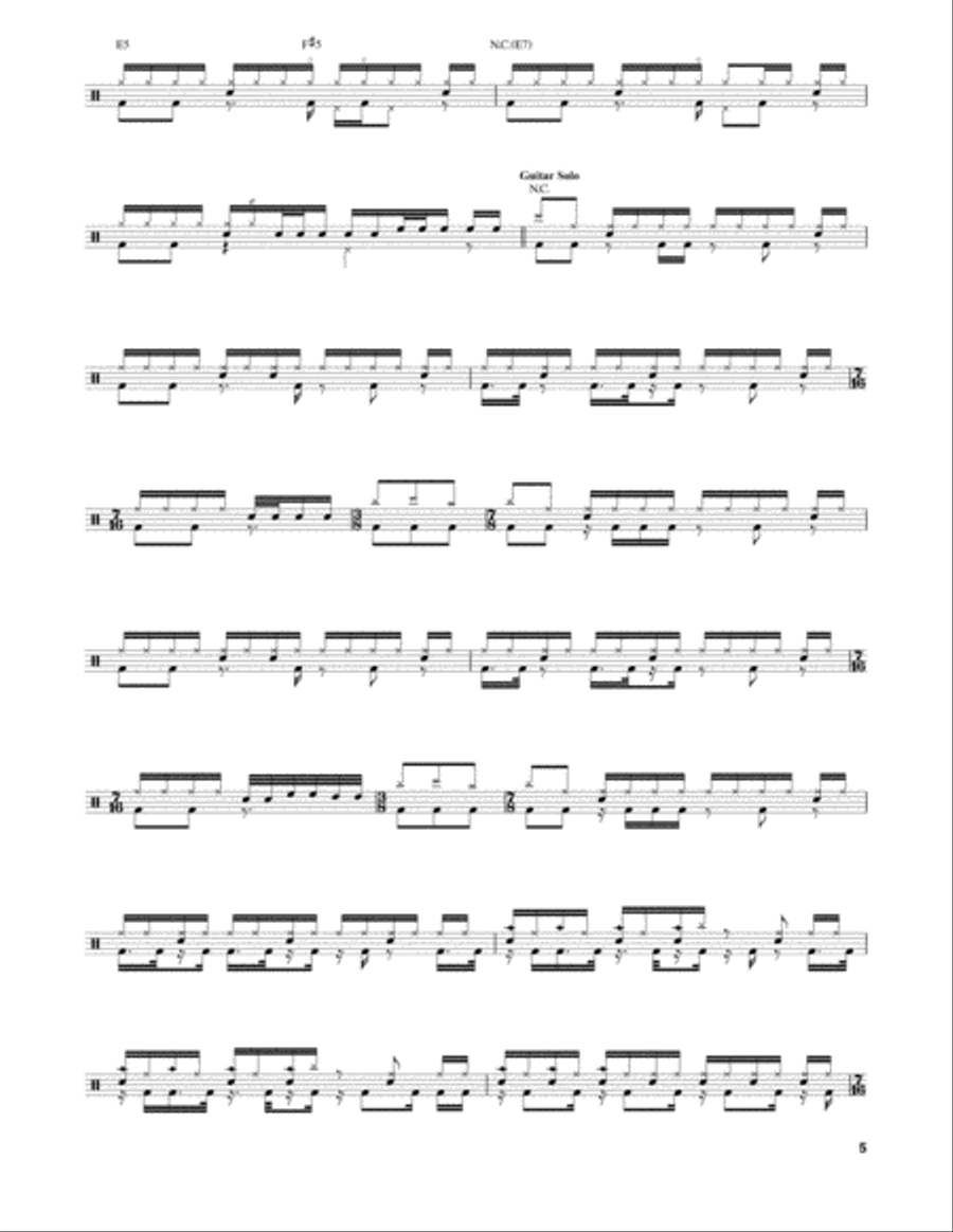Tom Sawyer Drum Set scores gallery preview page 5