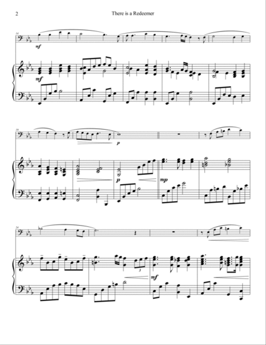 There Is A Redeemer Trombone Solo scores gallery preview page 3