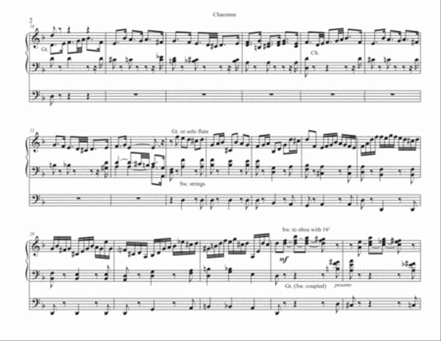 Chaconne Organ Solo scores gallery preview page 2