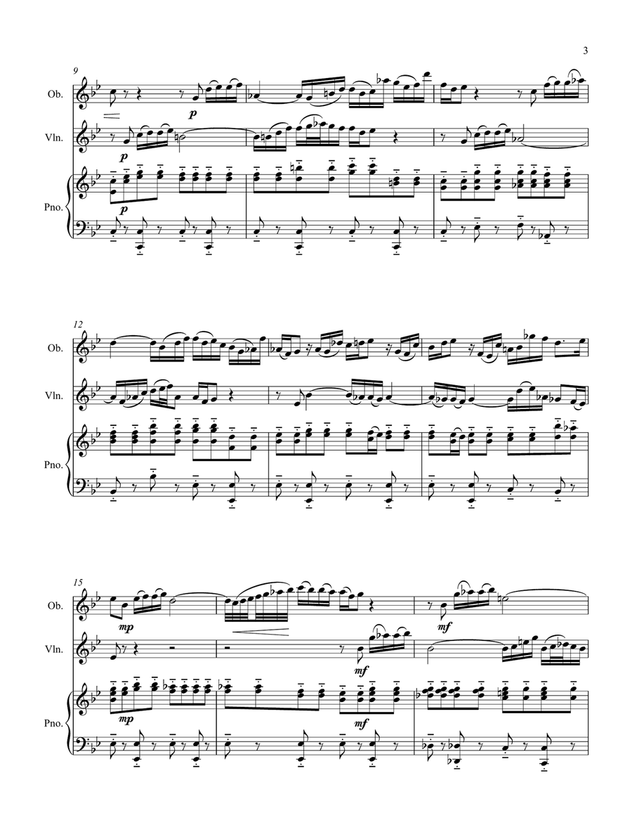 Aria: Die Seele Ruht in Jesu Handen Oboe scores gallery preview page 3