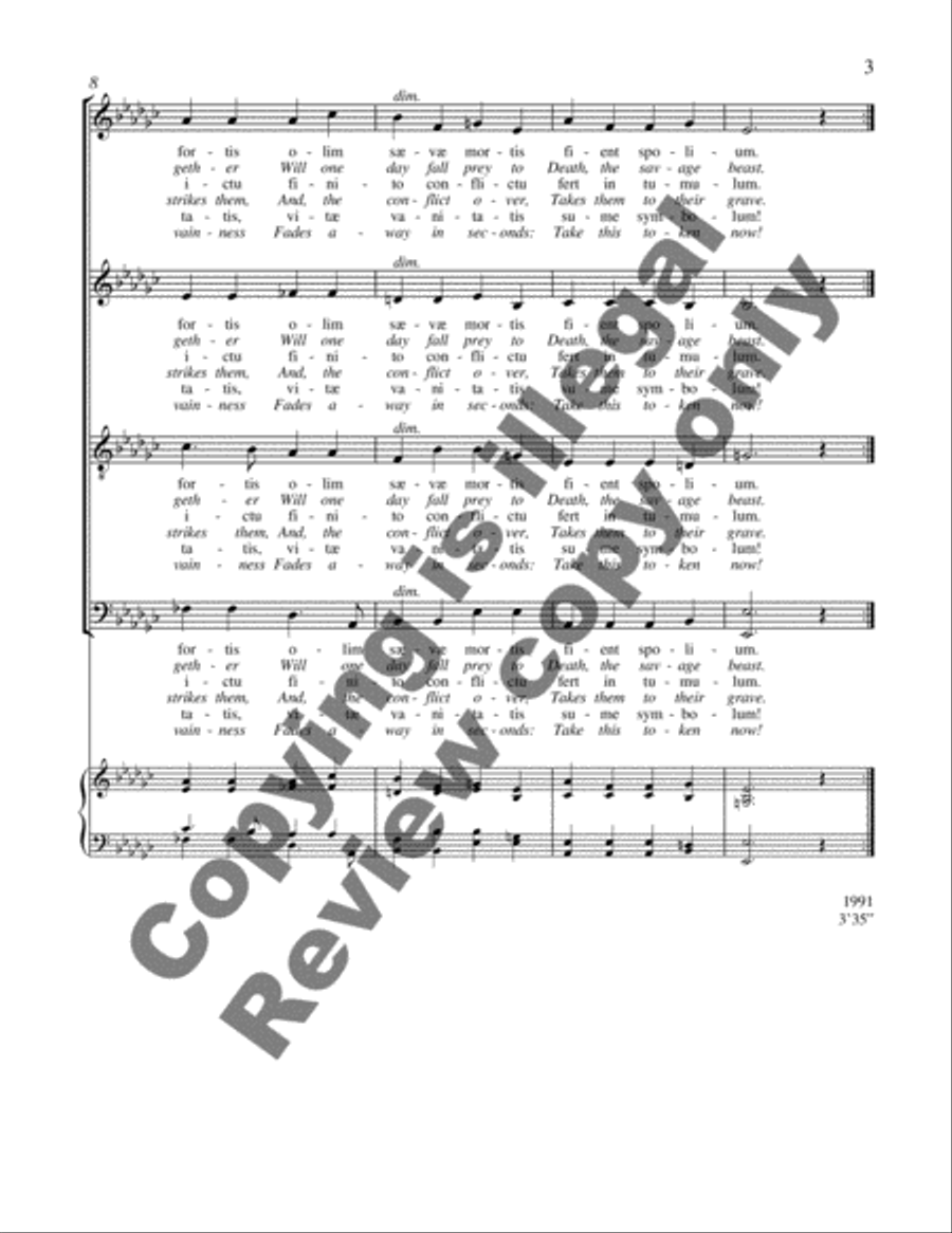 De vitae vanitate 4-Part scores gallery preview page 4