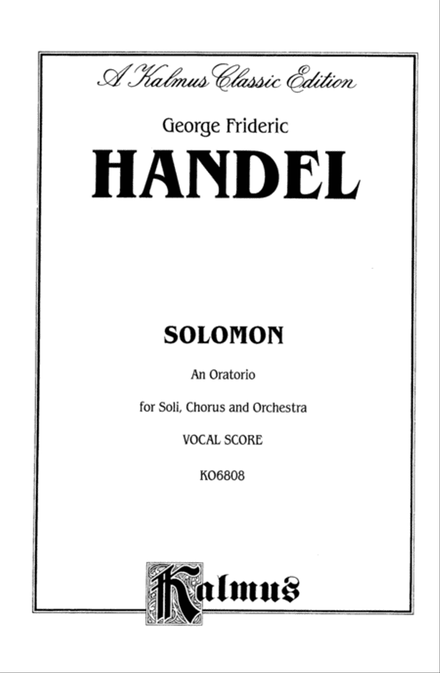 Solomon (1749) 4-Part scores gallery preview page 2