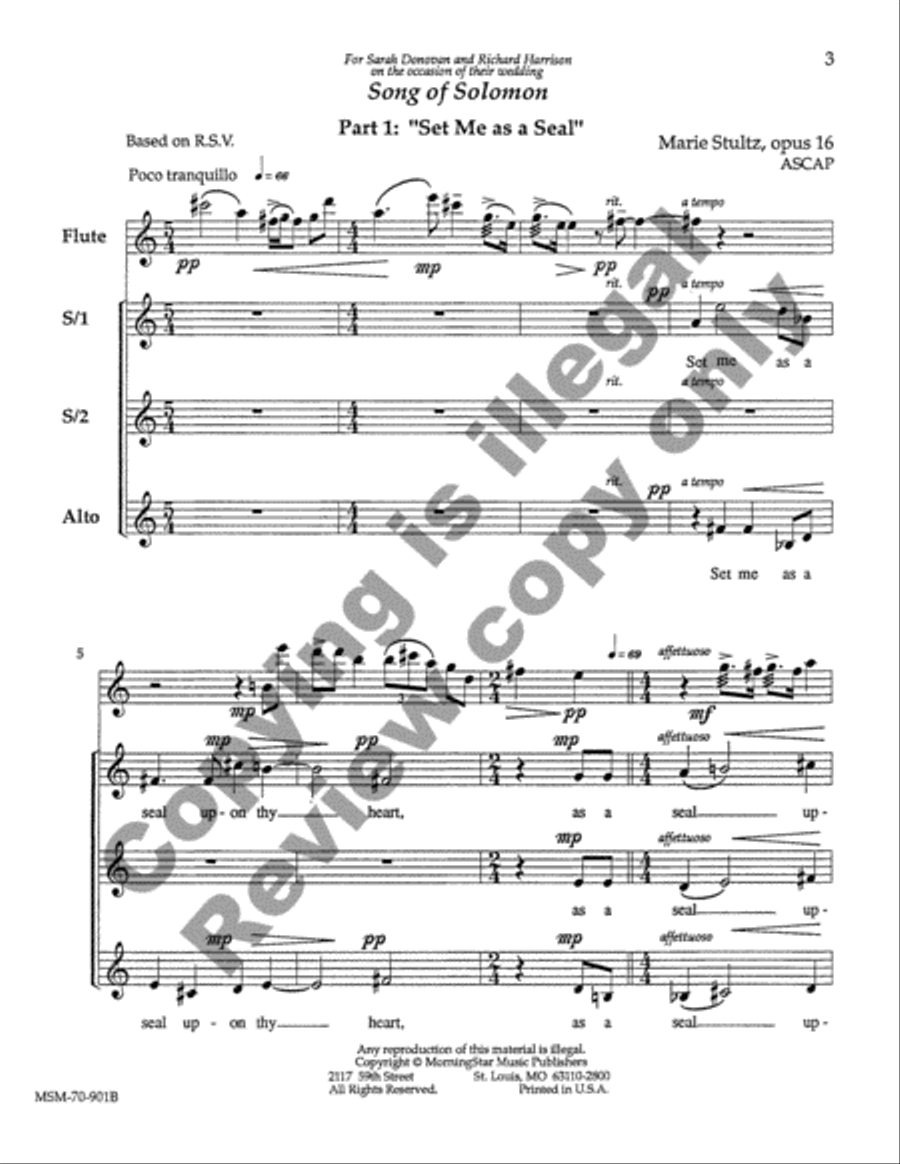 Song of Solomon (Full Score) Choir scores gallery preview page 14