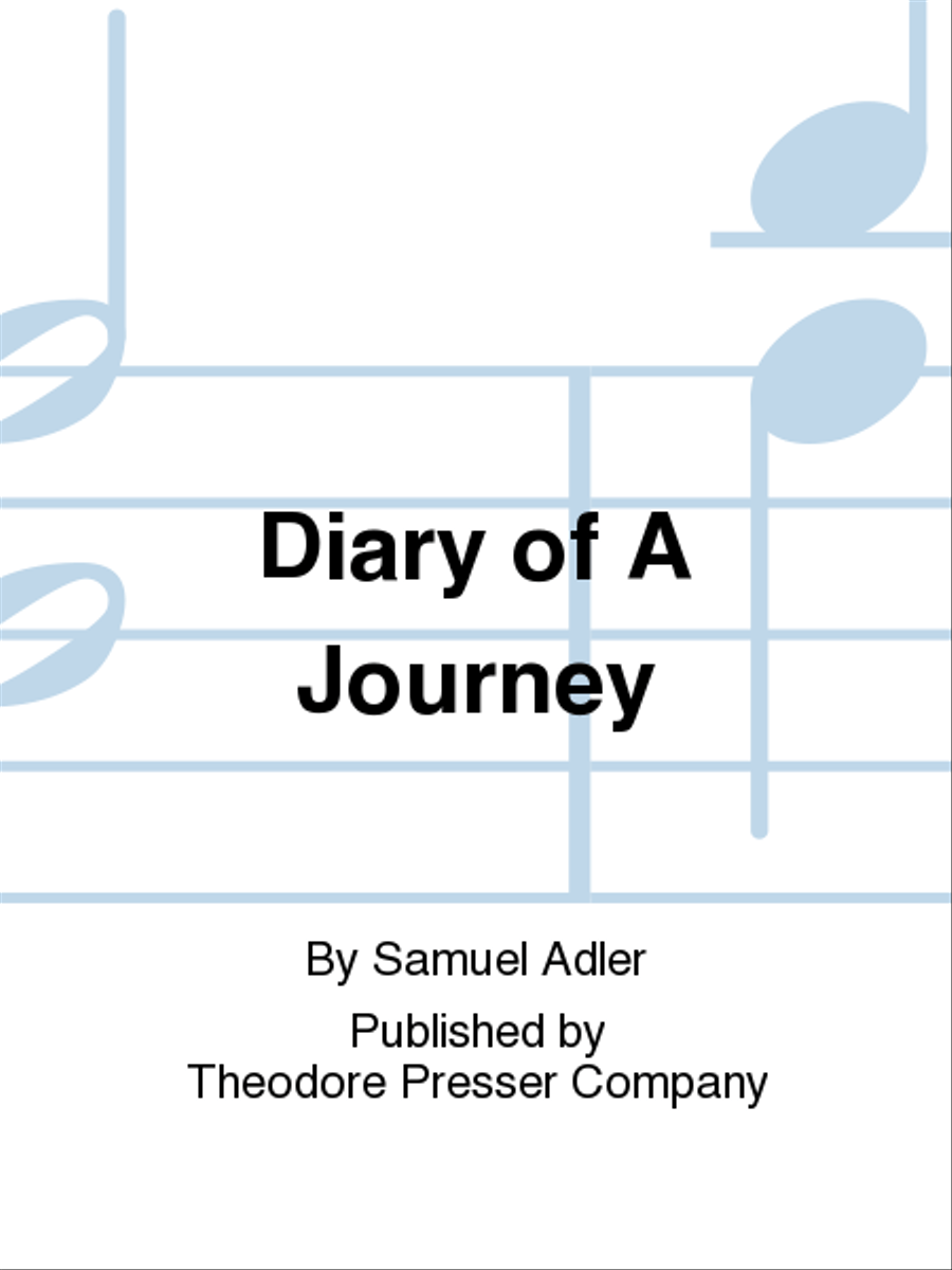 Diary of A Journey Chamber Music scores gallery preview page 1