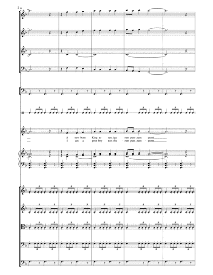 The Little Drummer Boy Chamber Orchestra scores gallery preview page 2