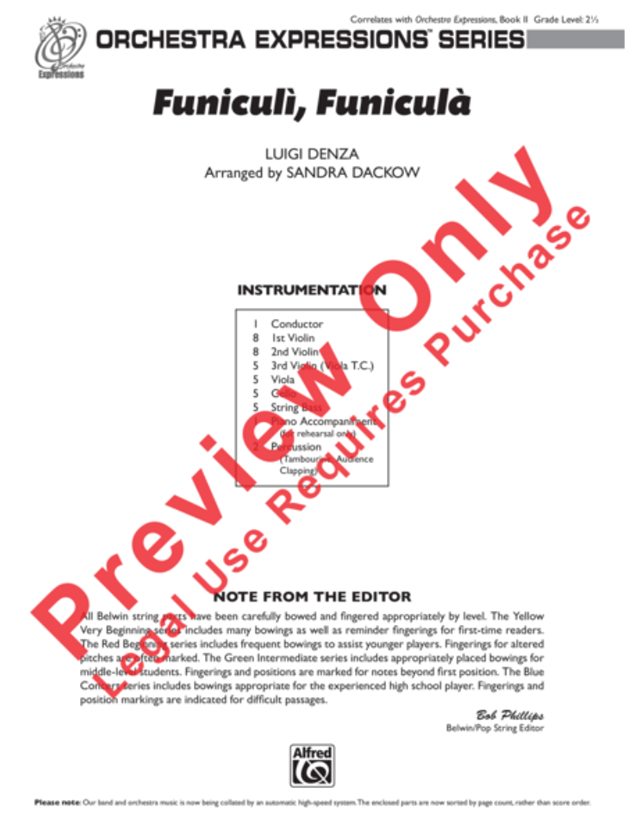Funiculì, Funiculà String Orchestra scores gallery preview page 2