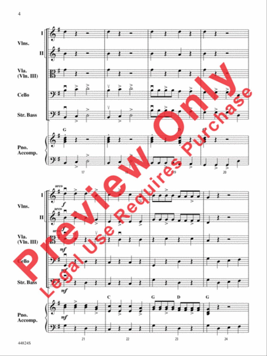 American Square Dance Set String Orchestra scores gallery preview page 15