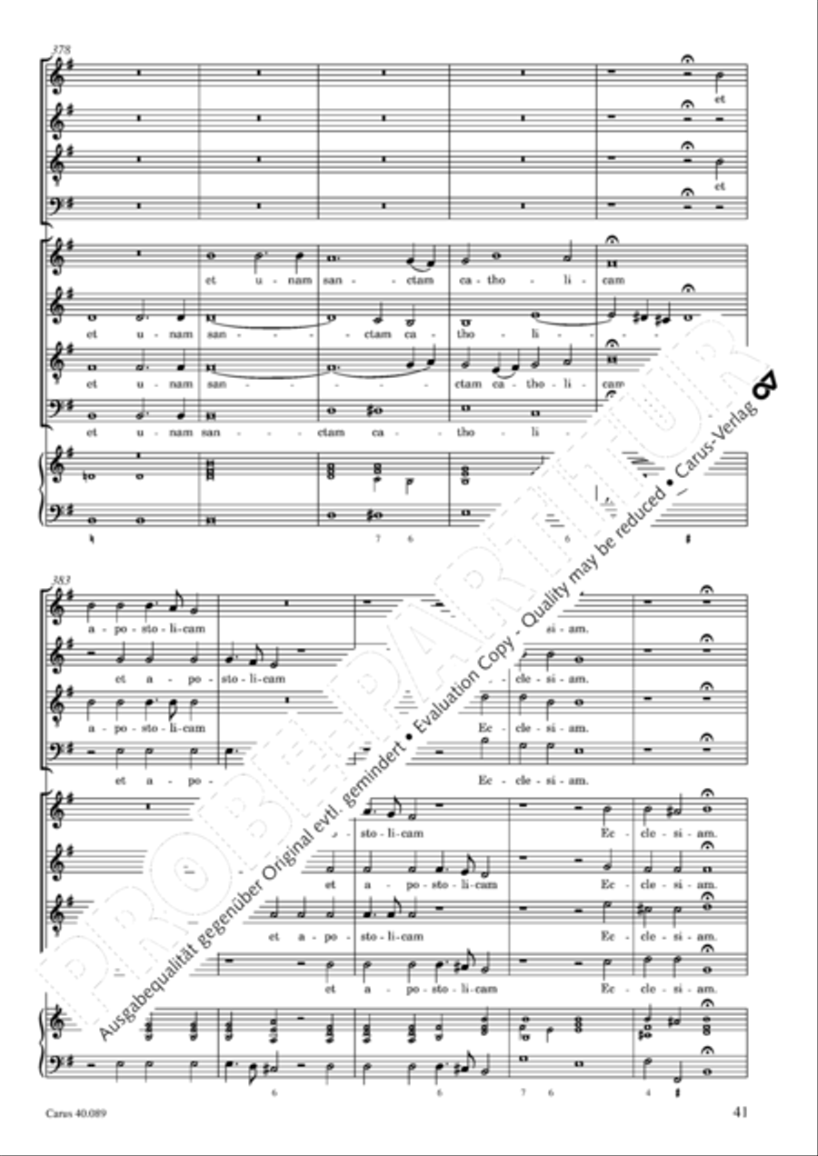 Credo a 8 voci Credo a 8 voci 4-Part scores gallery preview page 42