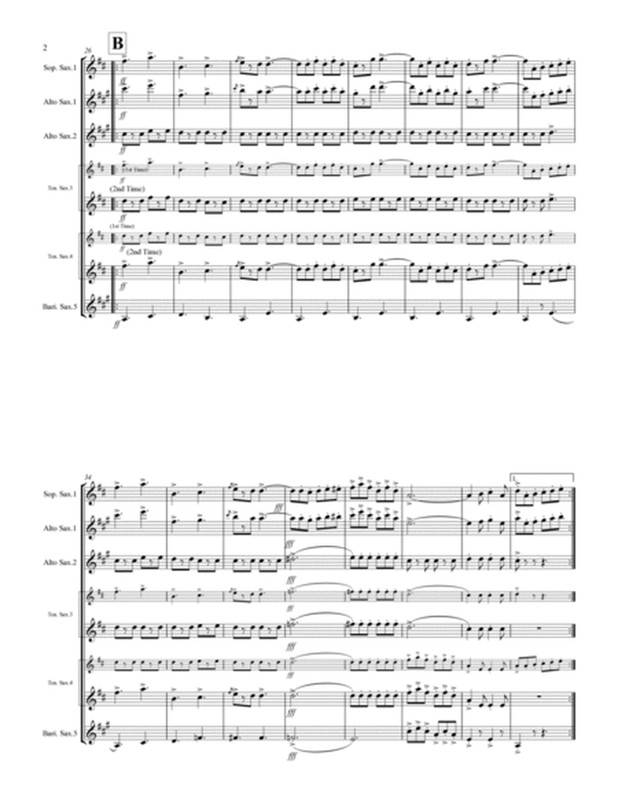 March - Semper Fidelis (for Saxophone Quintet SATTB or AATTB) image number null