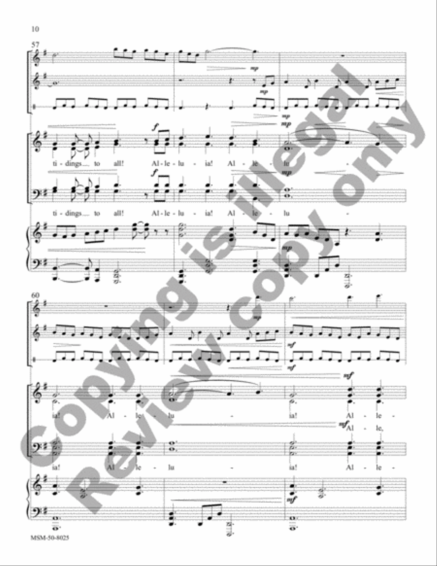 Alleluia! (Full/Choral Score) 4-Part scores gallery preview page 10
