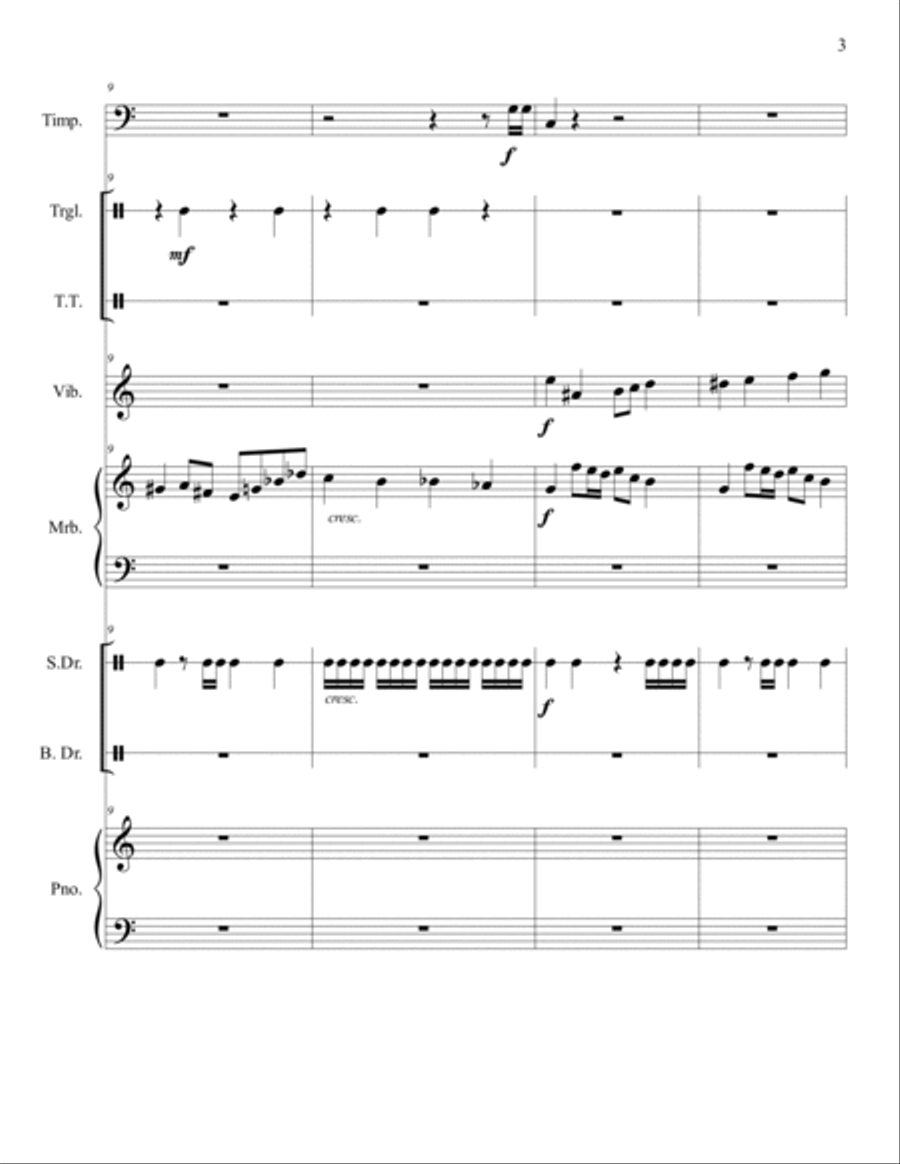 Percussion Work 1, Op. 5 Small Ensemble scores gallery preview page 3