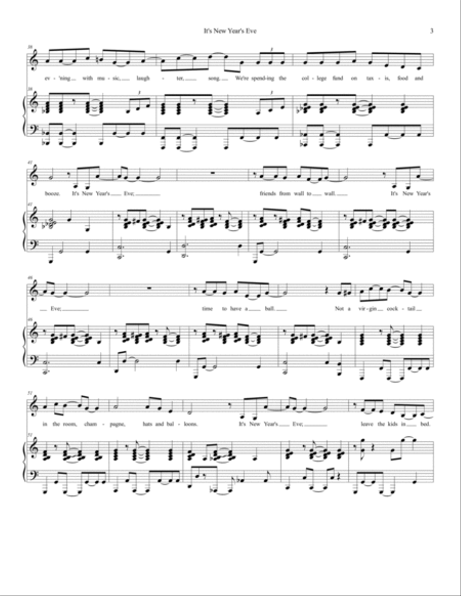 It's New Year's Eve (Send the Kids to Bed) Voice scores gallery preview page 3