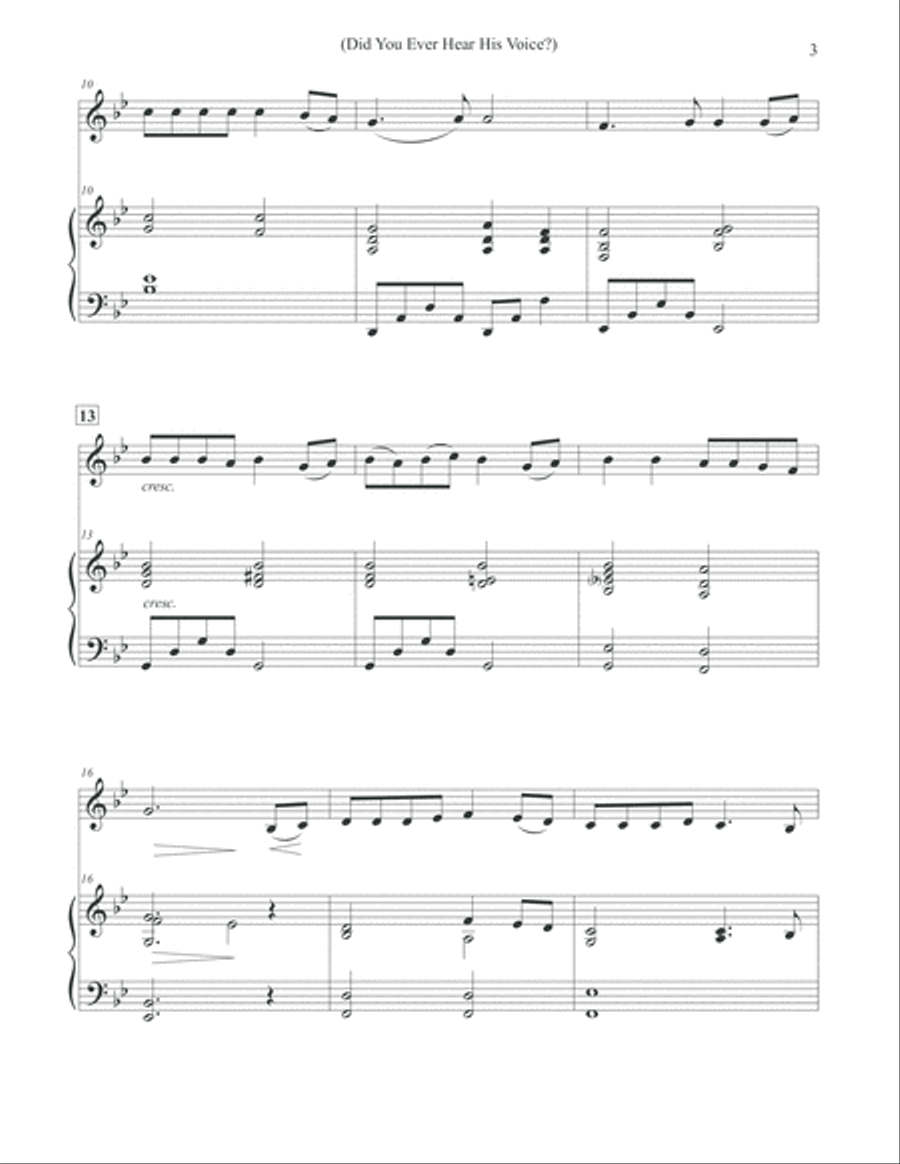 Did You Ever Hear His Voice - Vioin & Piano Violin Solo scores gallery preview page 3