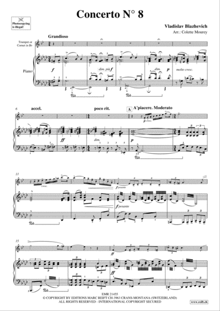 Concerto No. 8 Cornet scores gallery preview page 3