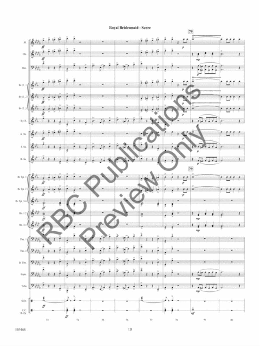 Royal Bridesmaids Concert Band scores gallery preview page 12