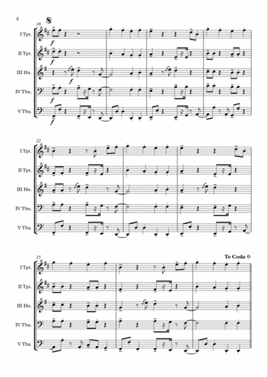 Treasure Brass Quintet scores gallery preview page 5