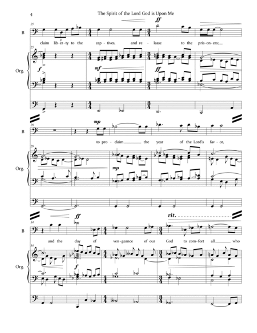The Spirit of the Lord God is Upon Me Brass Duet scores gallery preview page 4