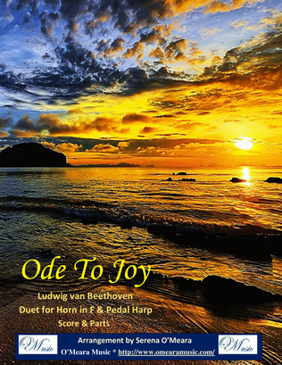 Book cover for Ode to Joy, Duet for Horn in F & Pedal Harp
