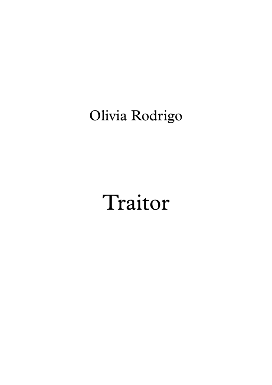 Traitor A Clarinet scores gallery preview page 1