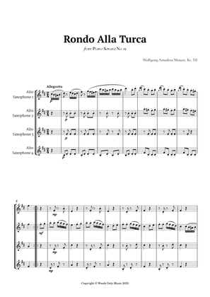 Rondo Alla Turca by Mozart for Alto Sax Quartet