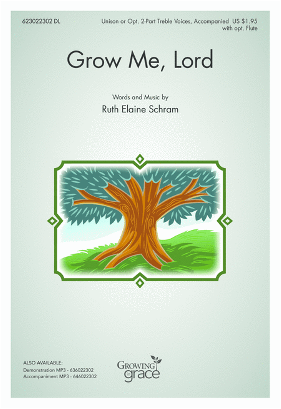 Grow Me, Lord Unison Choir scores gallery preview page 1