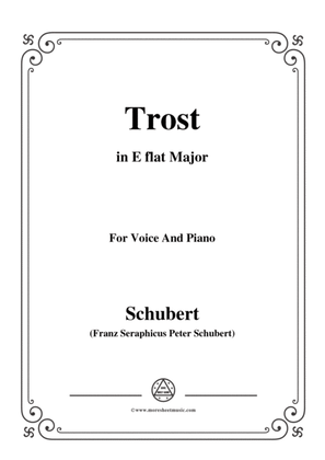 Book cover for Schubert-Trost,in E flat Major,for Voice&Piano