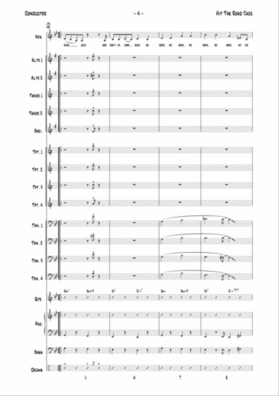 Hit The Road Jack Hit The Road Jack Jazz Ensemble scores gallery preview page 4