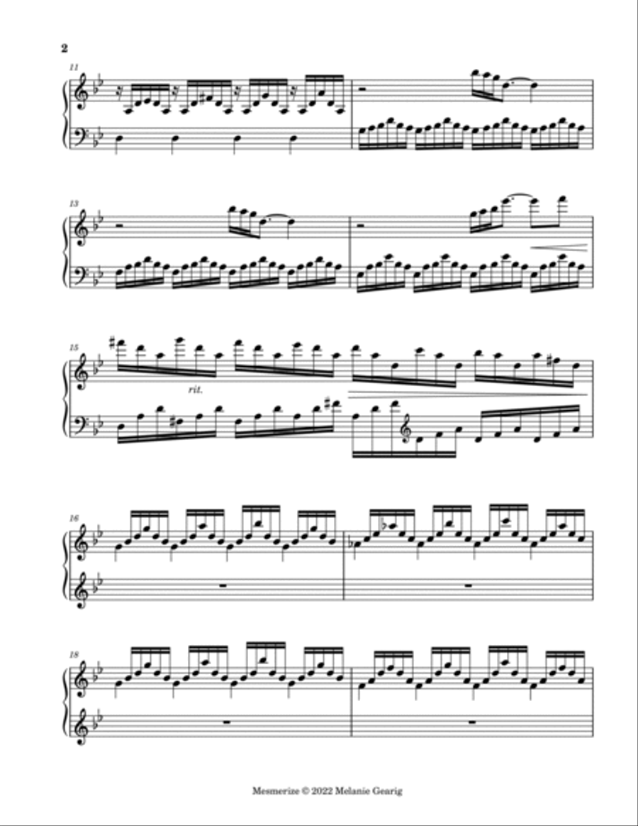 Mesmerize Piano Solo scores gallery preview page 2