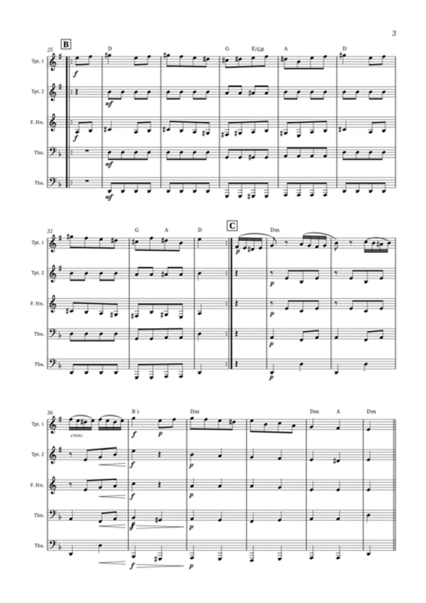 Turkish March - Brass Quintet + CHORDS image number null