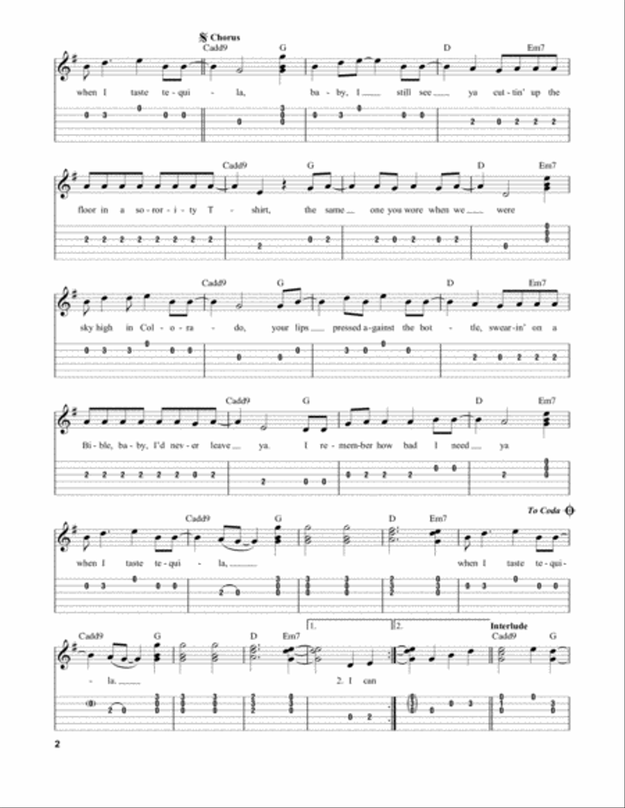 Tequila Tequila Acoustic Guitar scores gallery preview page 2