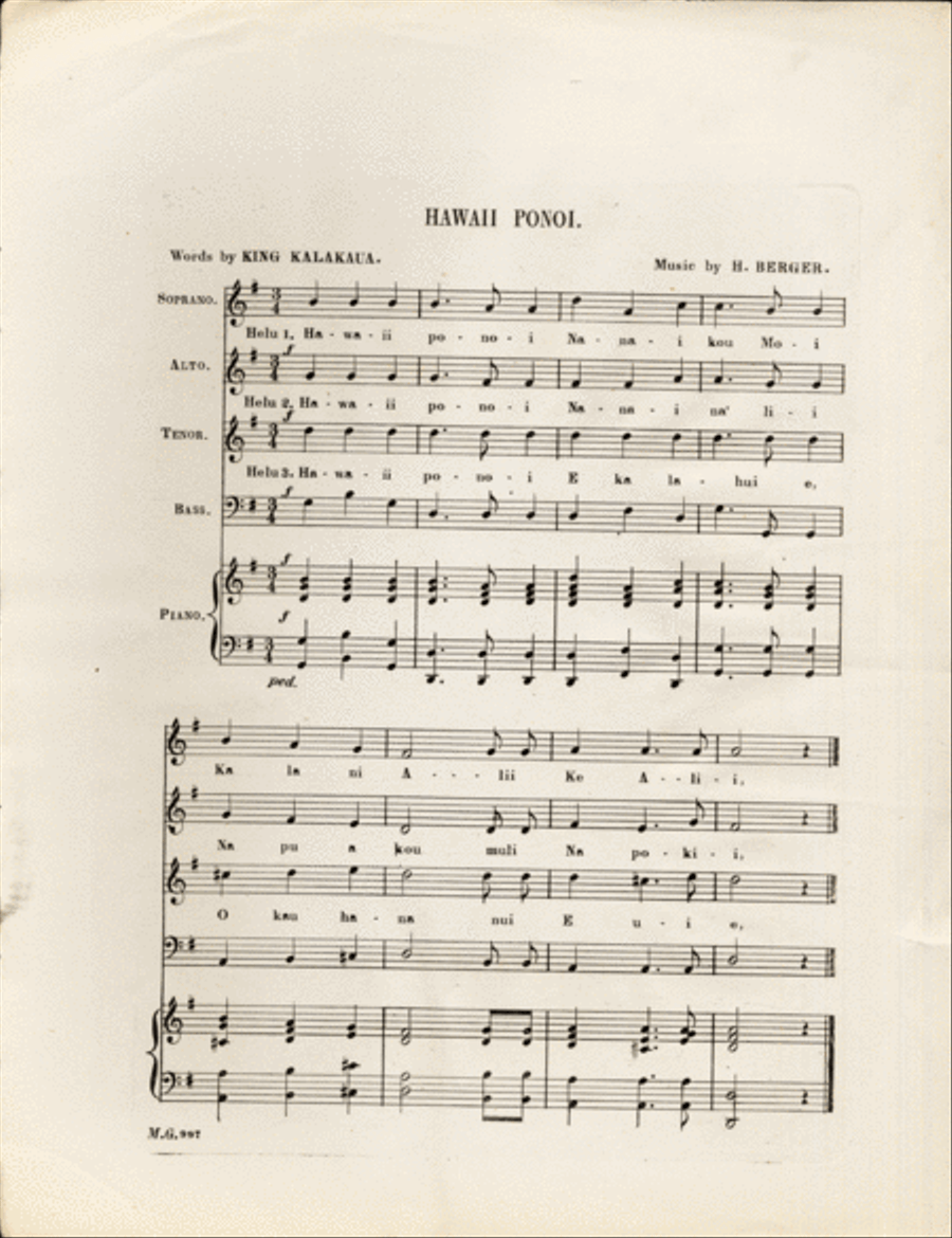 Hymn of Kamehameha I 4-Part scores gallery preview page 2