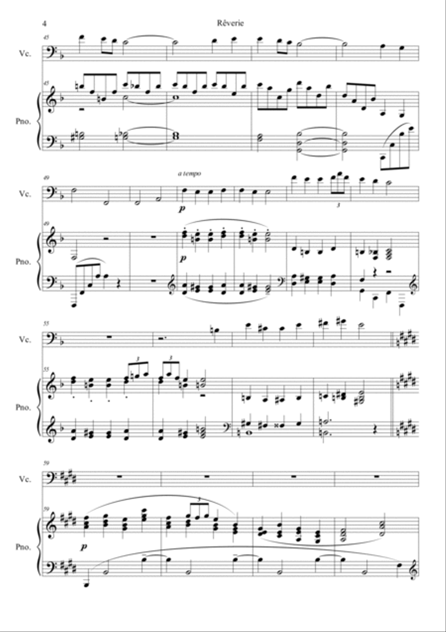 Reverie Piano scores gallery preview page 4