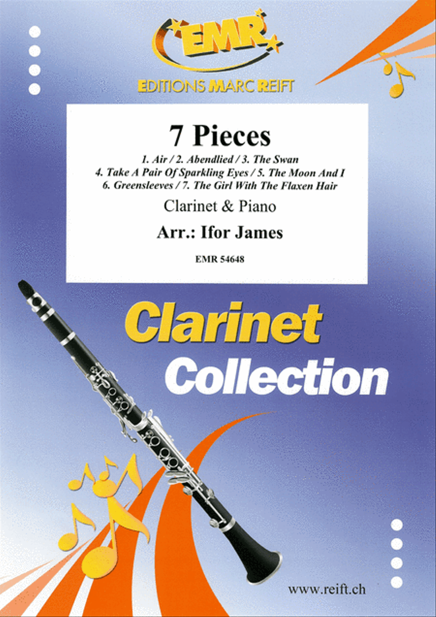 7 Pieces Clarinet Solo scores gallery preview page 1