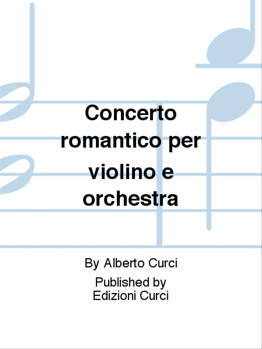 Concerto romantico per violino e orchestra Orchestra scores gallery preview page 1