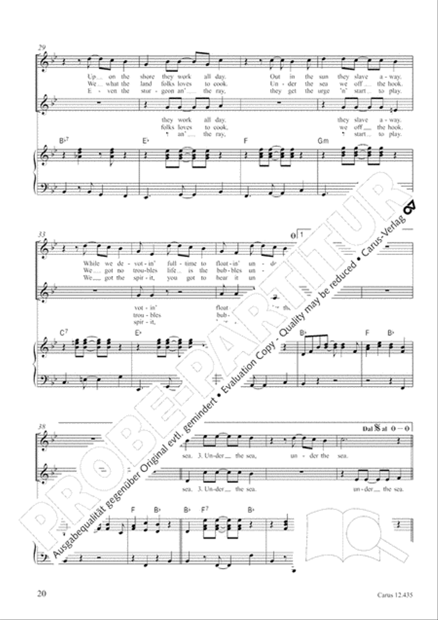Songs from Disney films (Mary Poppins / The little Mermaid / Tangled). chorissimo! MOVIE vol. 3 Choir scores gallery preview page 21
