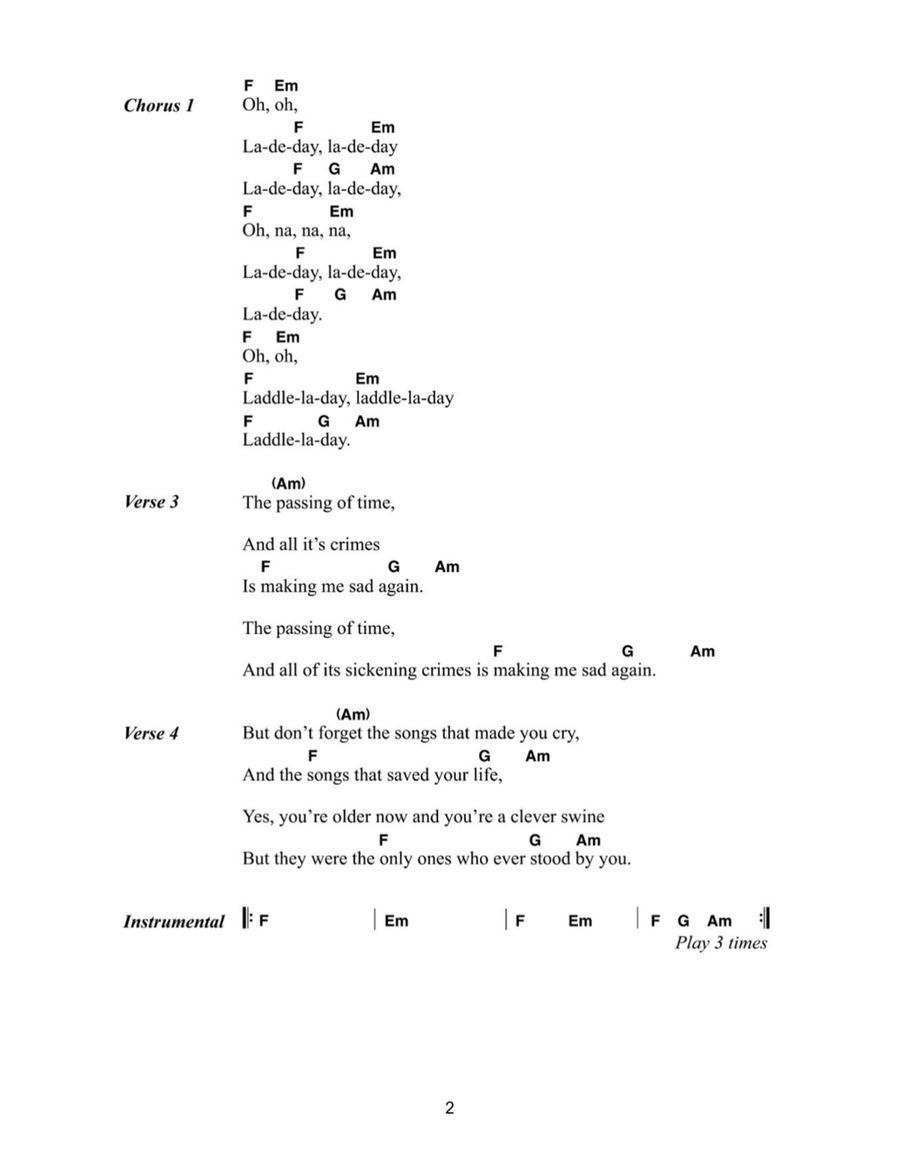 Rubber Ring Easy Guitar scores gallery preview page 2