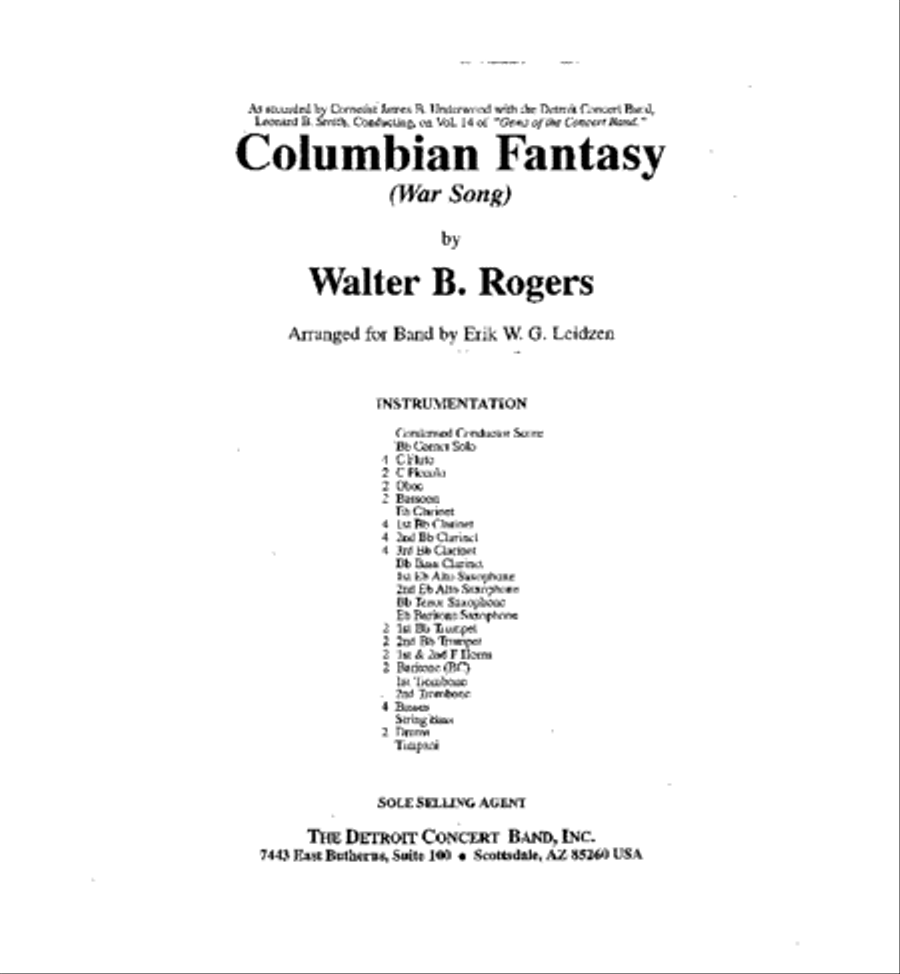 Columbian Fantasy Concert Band scores gallery preview page 2