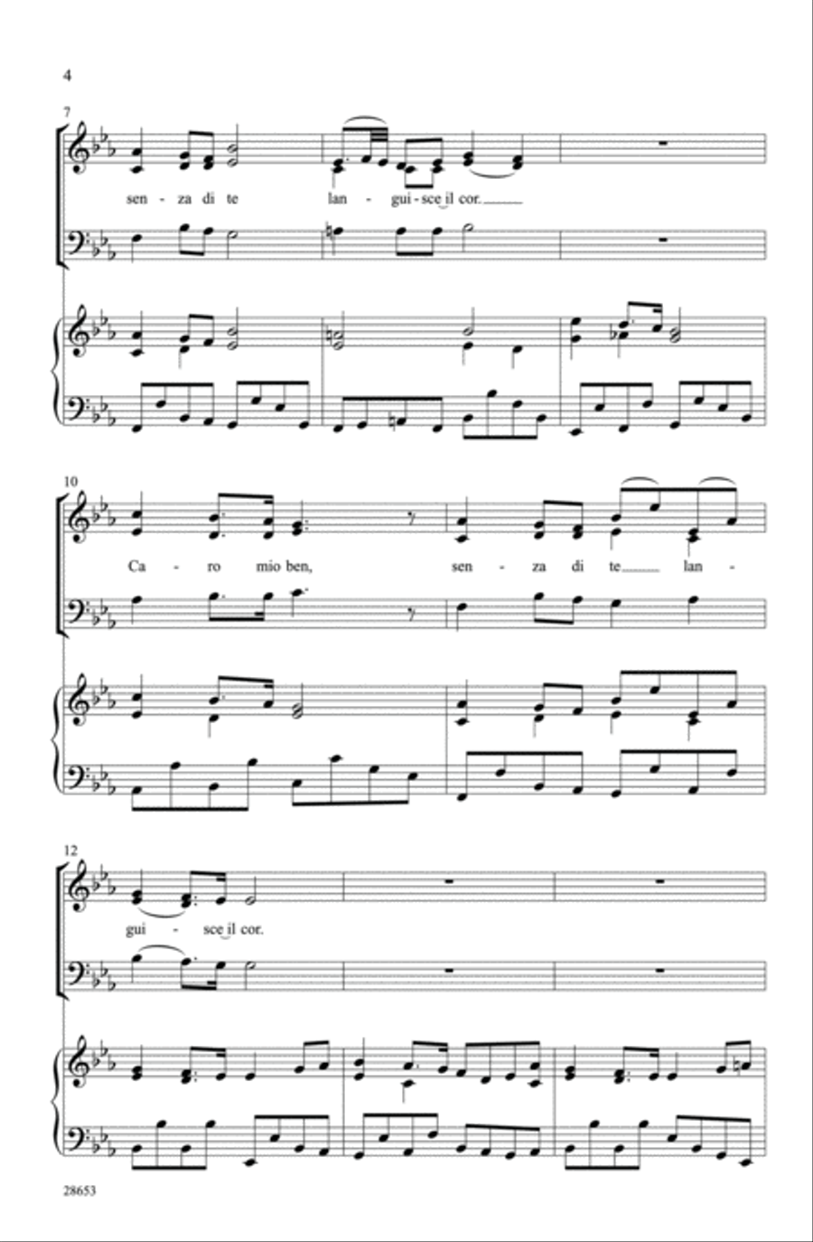 Caro Mio Ben 3-Part scores gallery preview page 3