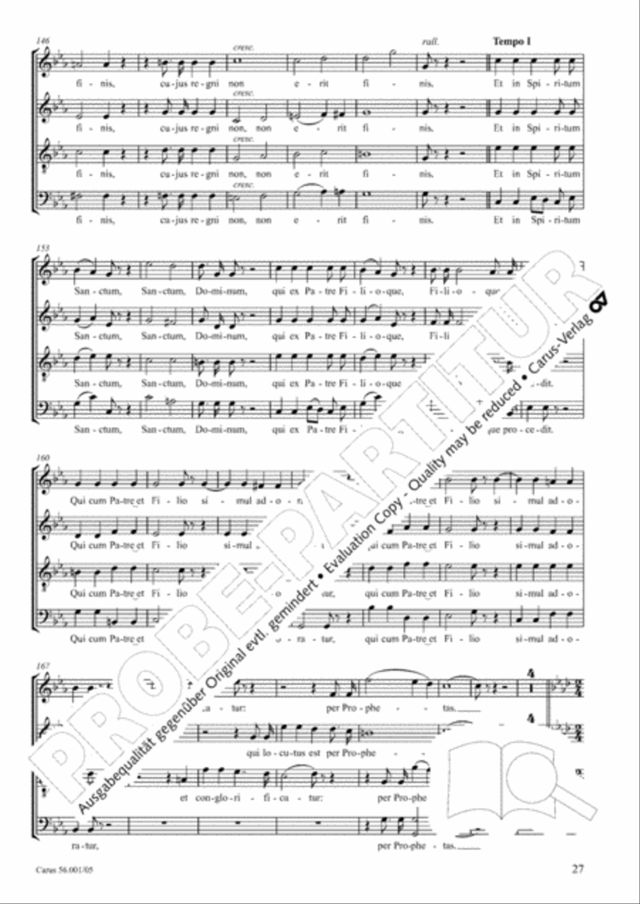 Edizione Nazionale delle Opere di Giacomo Puccini. III. Vocal music; 2. Messa a 4 voci (vol. III/2) 4-Part scores gallery preview page 28