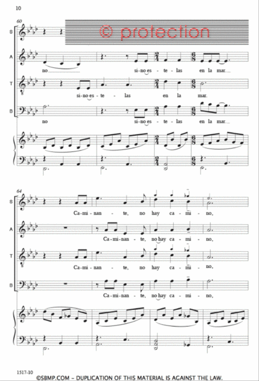 La Cancion del Caminante La Cancion del Caminante 4-Part scores gallery preview page 9