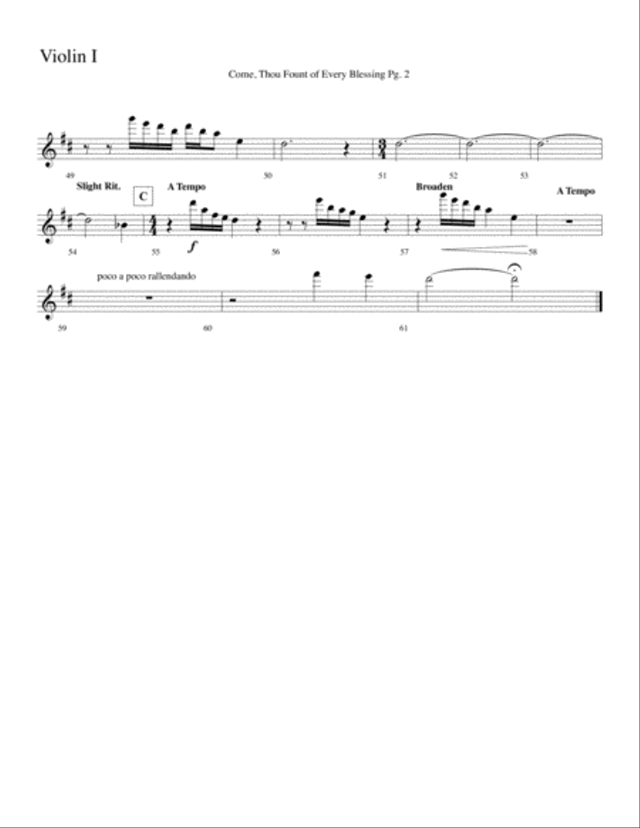 Come Thou Fount of Every Blessing--Score and Parts.pdf Full Orchestra scores gallery preview page 5