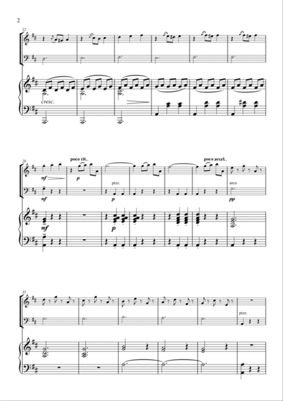 The Blue Danube - Piano Trio Piano Trio scores gallery preview page 3