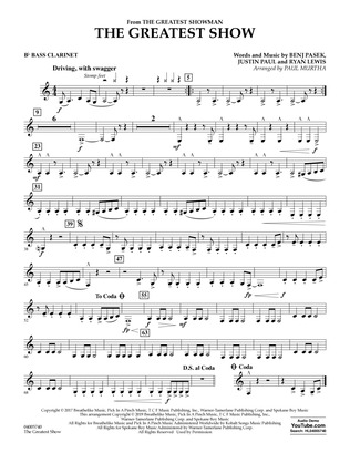 The Greatest Show (arr. Paul Murtha) - Bb Bass Clarinet