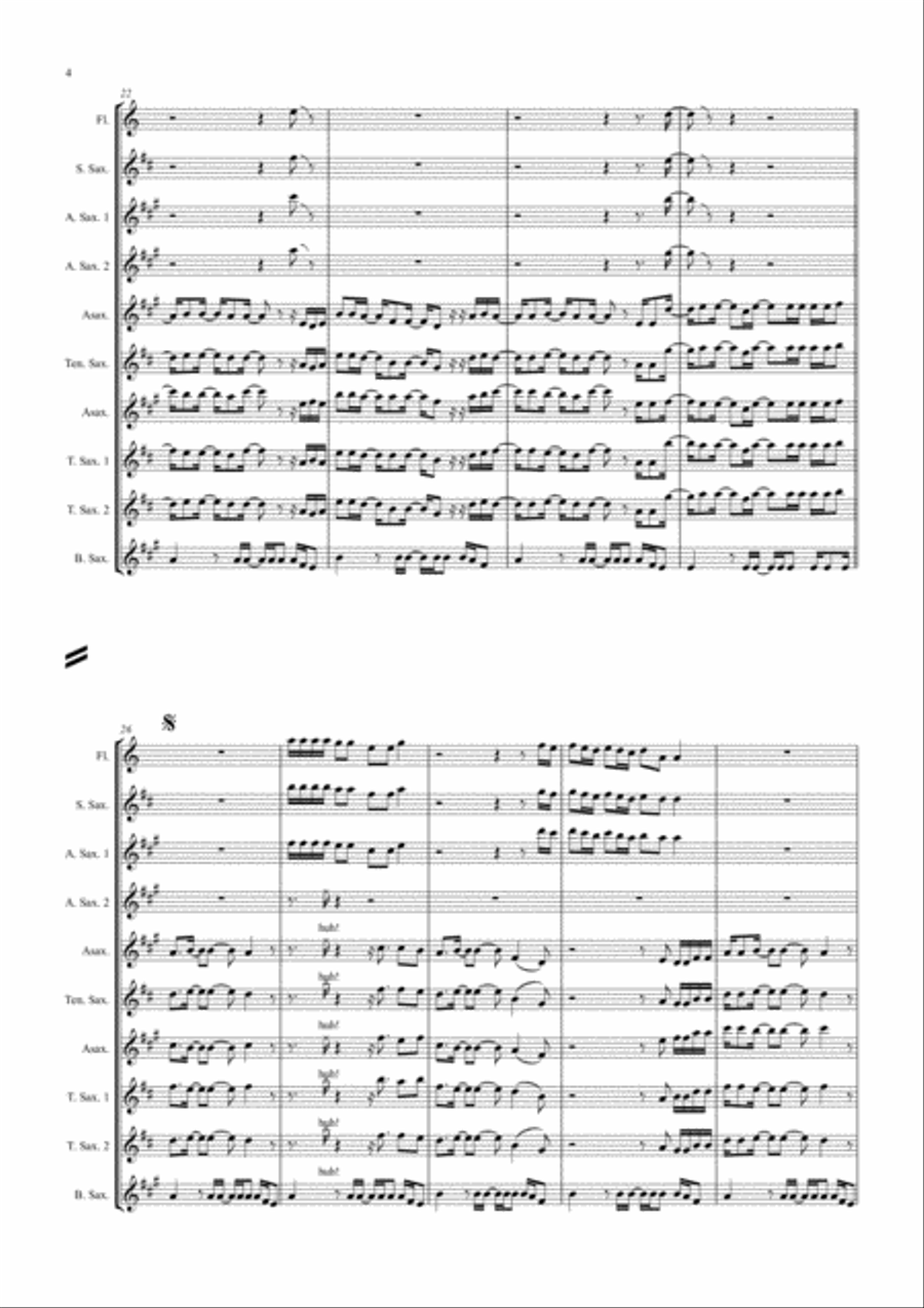 Kung-fu Woodwind Quintet scores gallery preview page 4