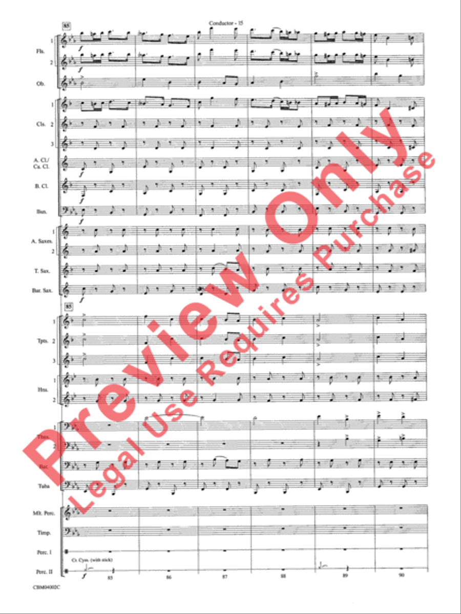 The Dam Busters Concert March Concert Band scores gallery preview page 18