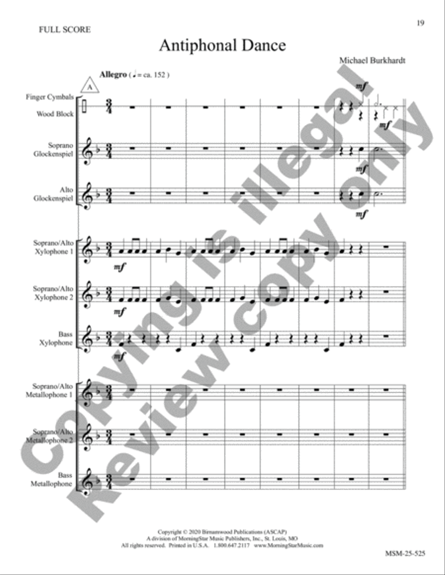Six Original Compositions for Orff Ensemble Sacred scores gallery preview page 12